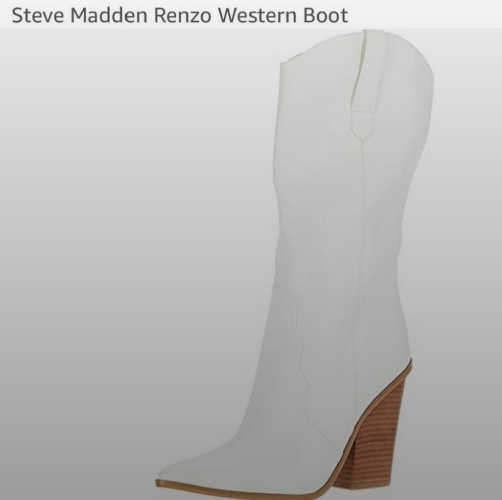 White Steve Madden Boots